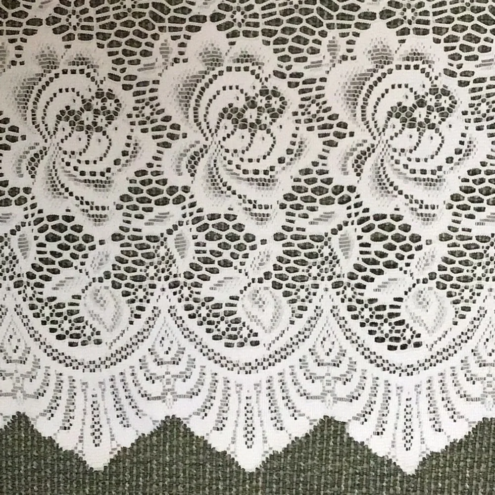 2 White Lace valances